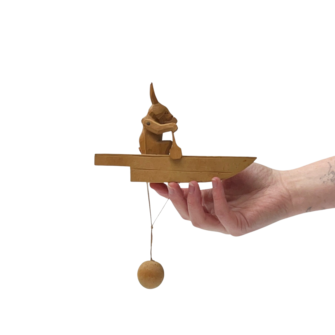 Vintage Hand Carved Folk Art Toy