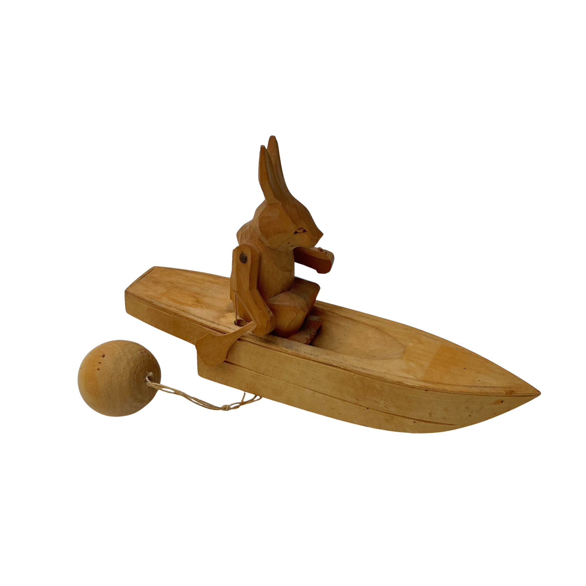 Vintage Hand Carved Folk Art Toy