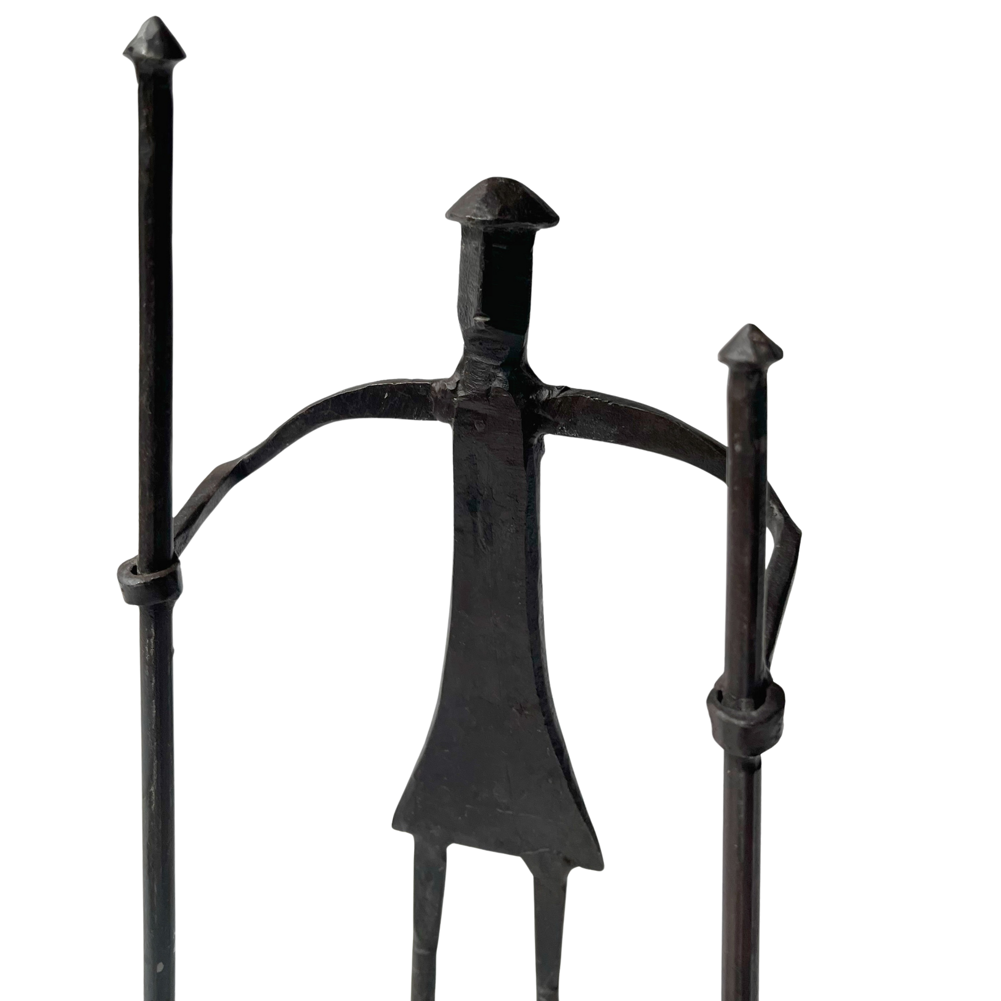 Vintage Figural Wrought Iron Candelabra