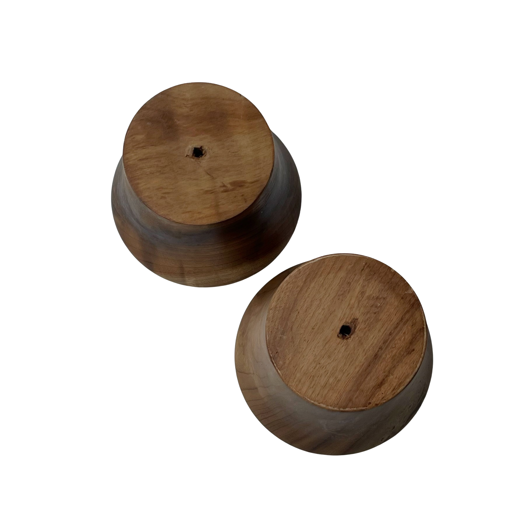 Hand Turned Wood Candlestick Holders