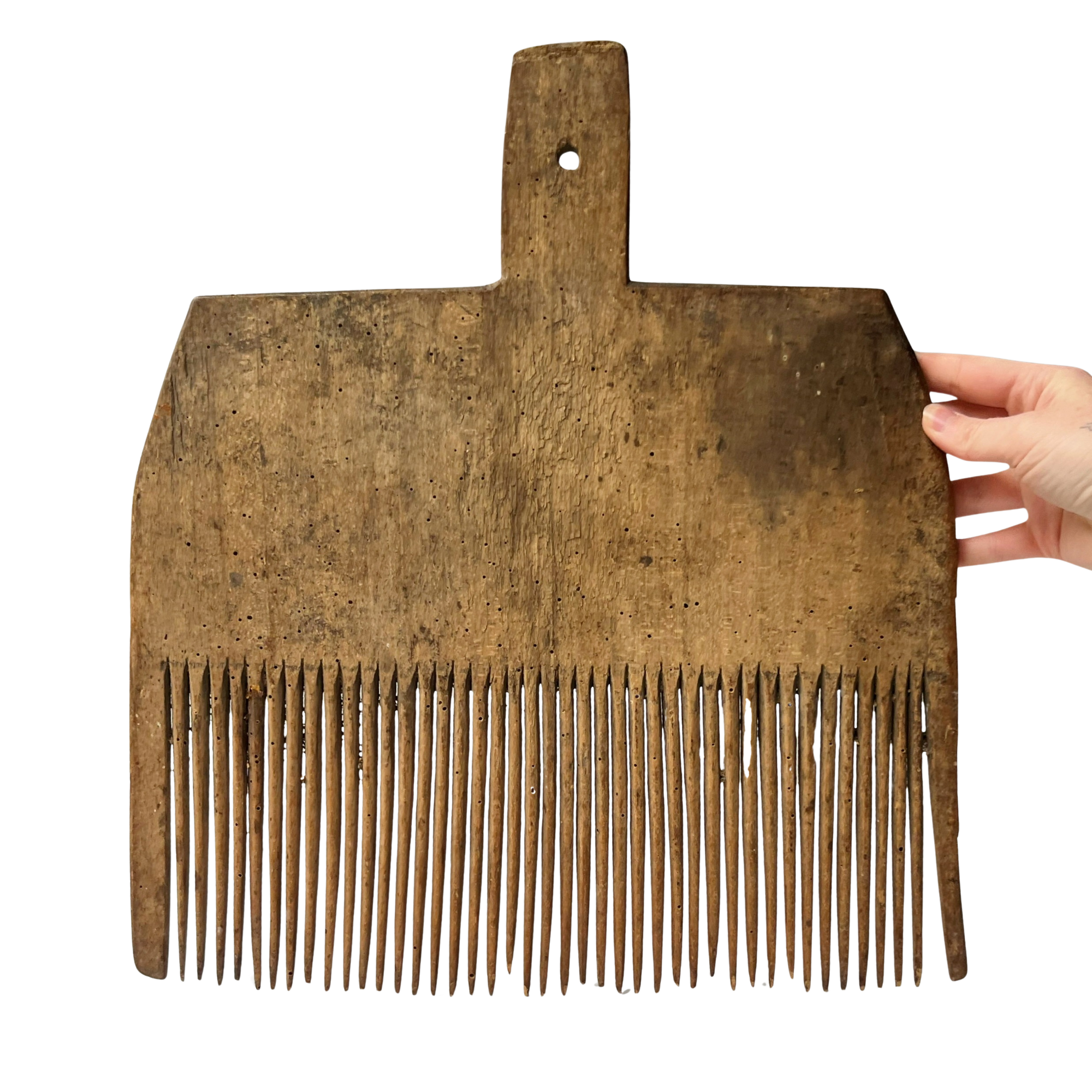 Antique 1930s Wooden Wool Comb