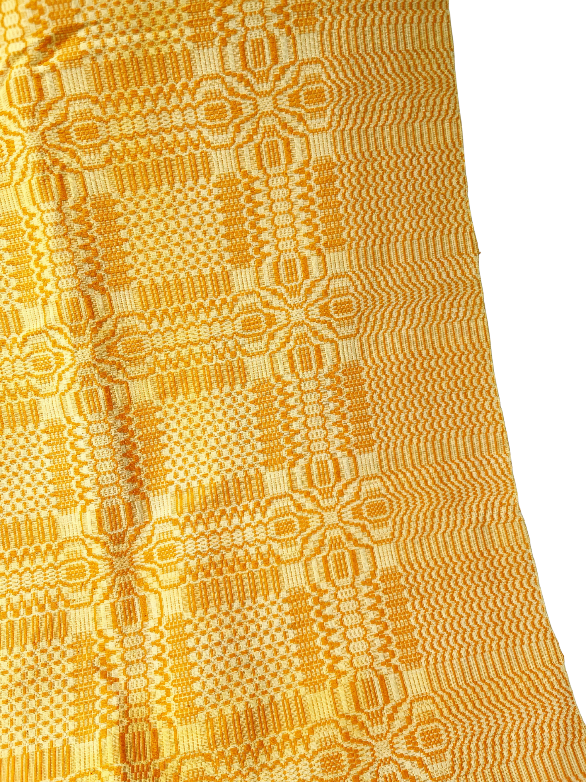 Vintage Handwoven Runner with Braided Fringe
