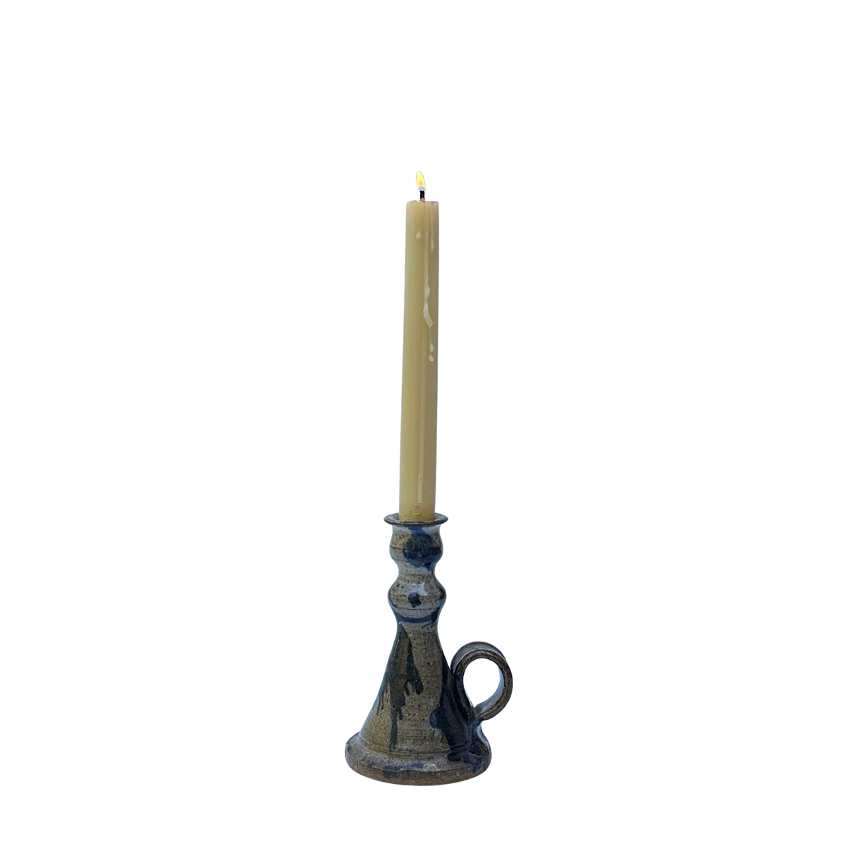 Handmade Ceramic Candlestick with Handle