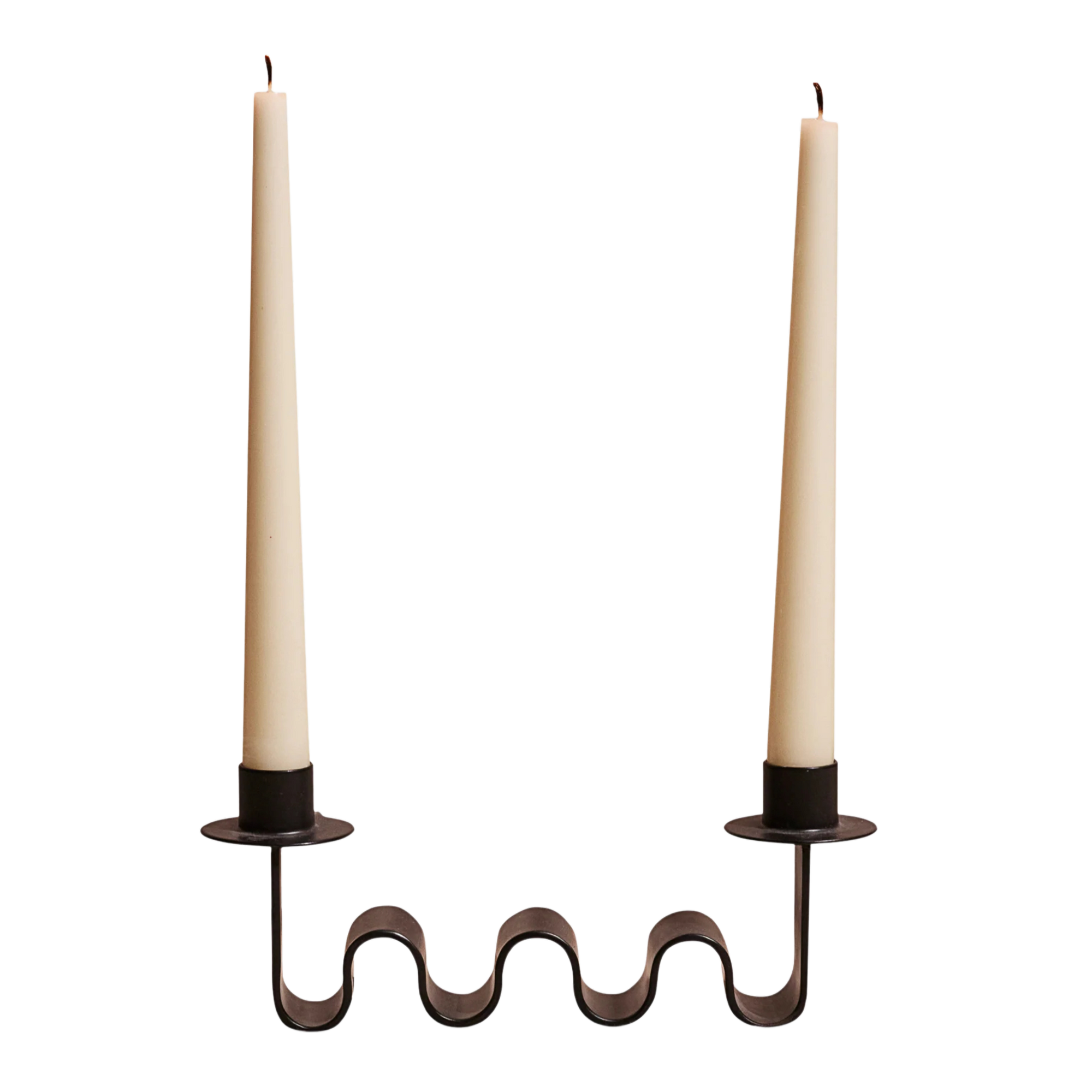 Wavy Metal Candelabra