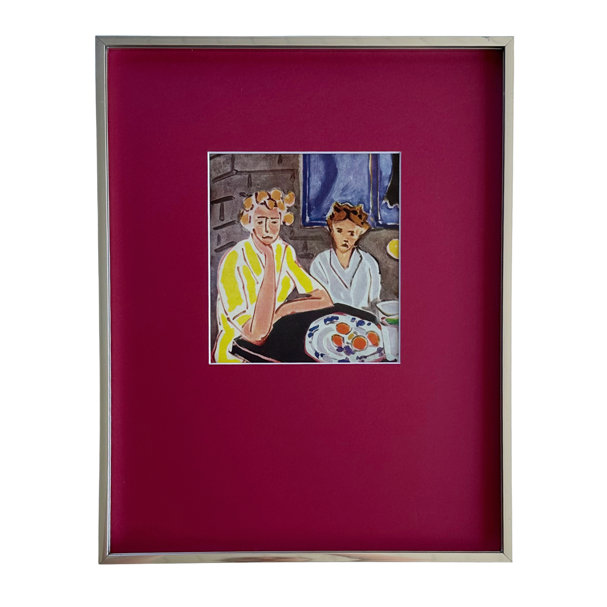 Vintage Mattise Print in Chrome Frame