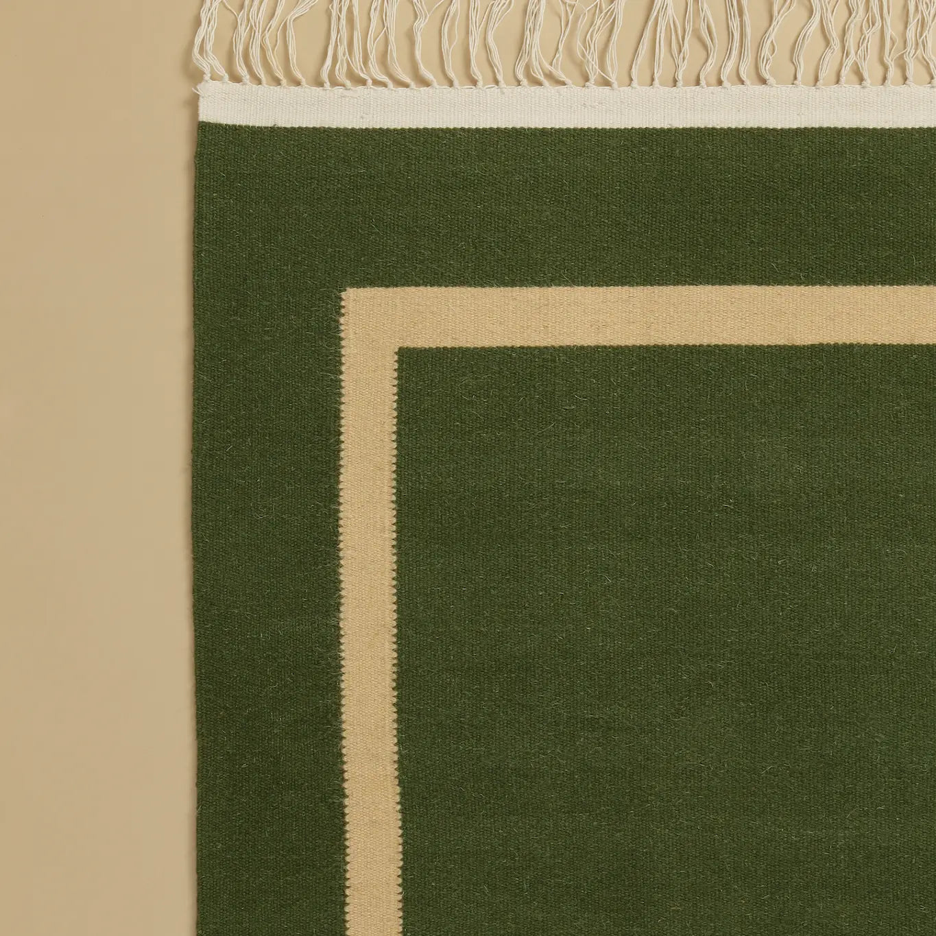 Handwoven Kilim Rug, Moss