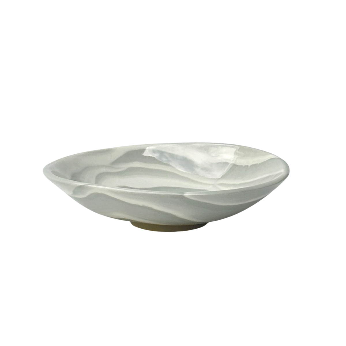 Marbled Ceramic Shallow Bowl