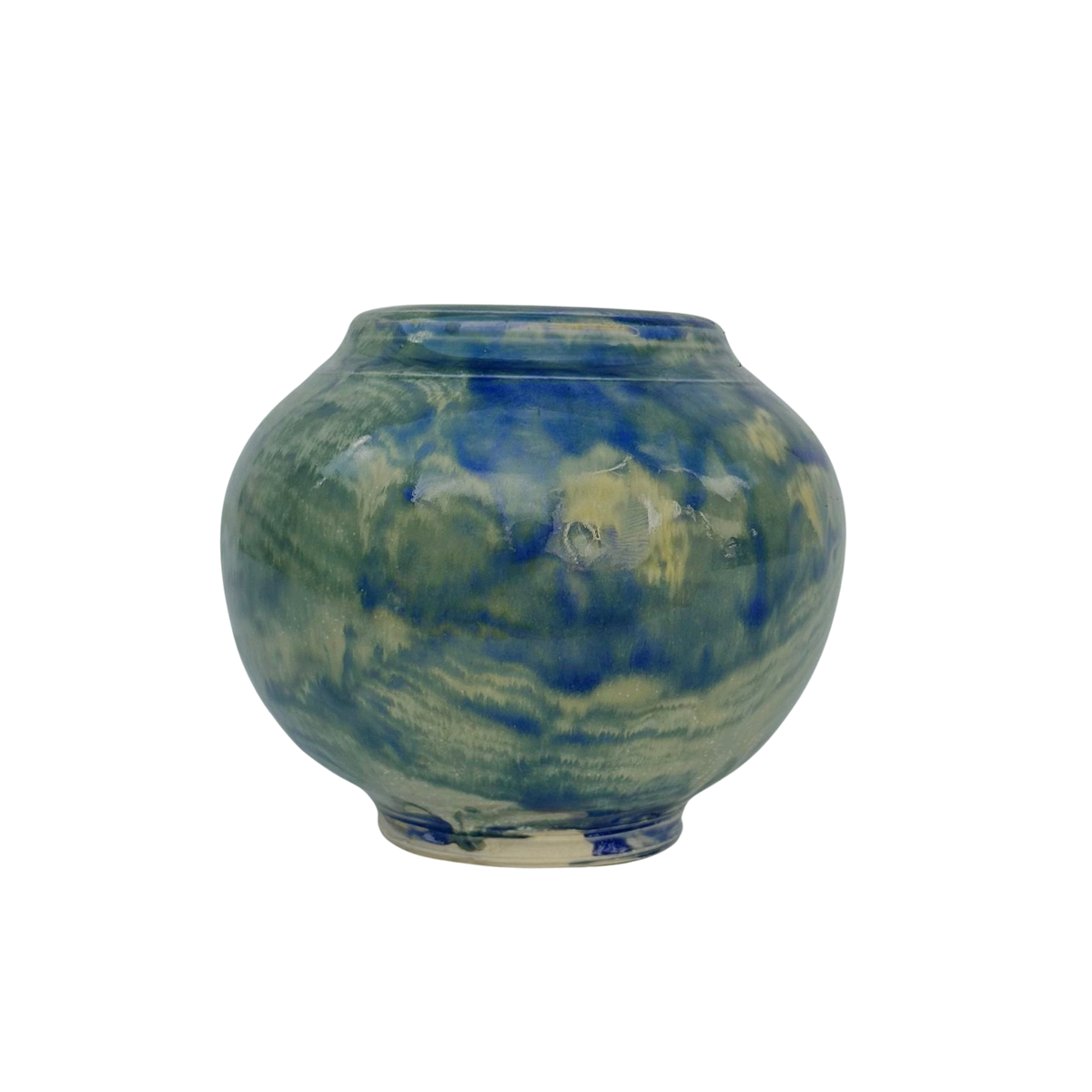Handthrown Ceramic Vase with Painterly Glaze