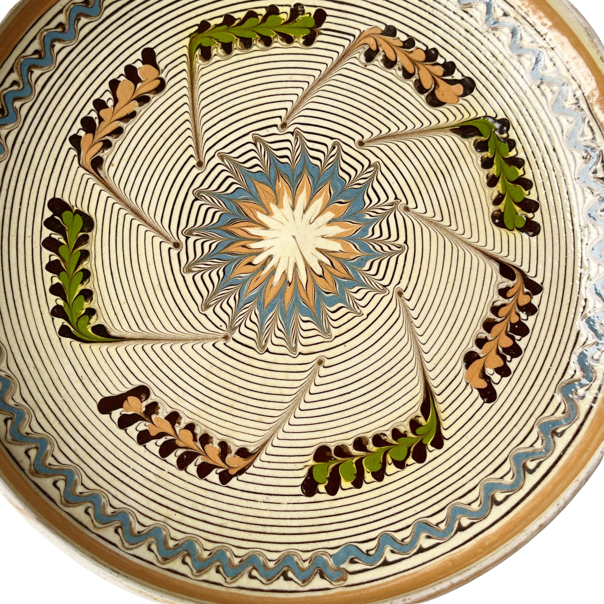 Vintage Romanian Horezu Pottery Plate