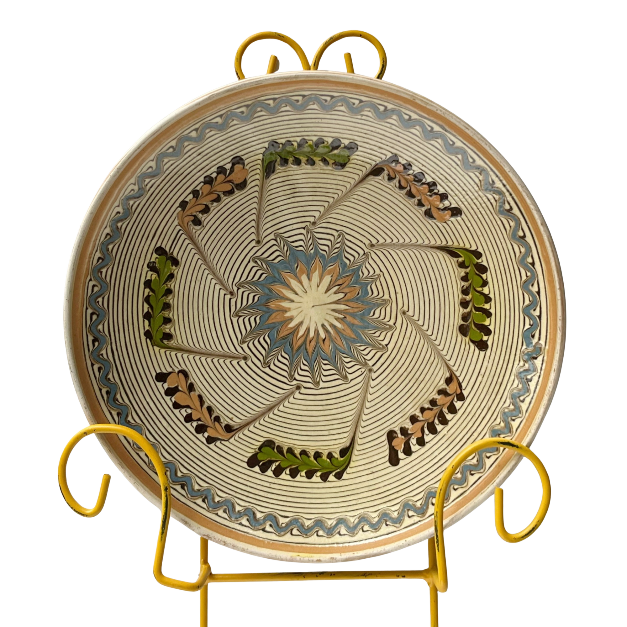 Vintage Romanian Horezu Pottery Plate