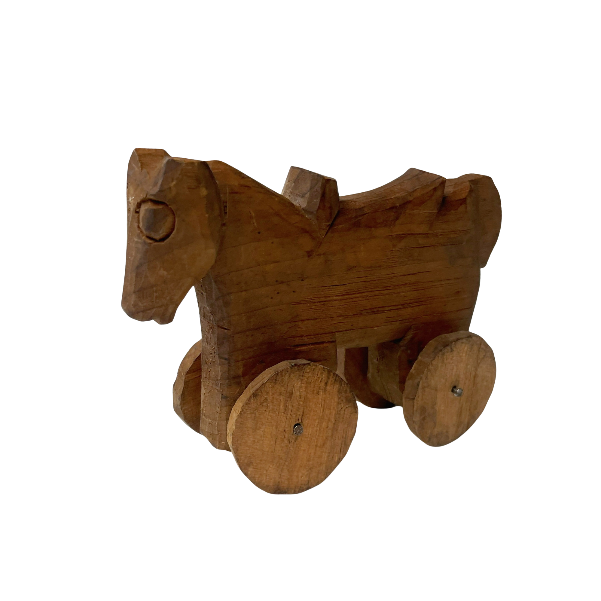 Vintage Handmade Wheeled Toy Horse