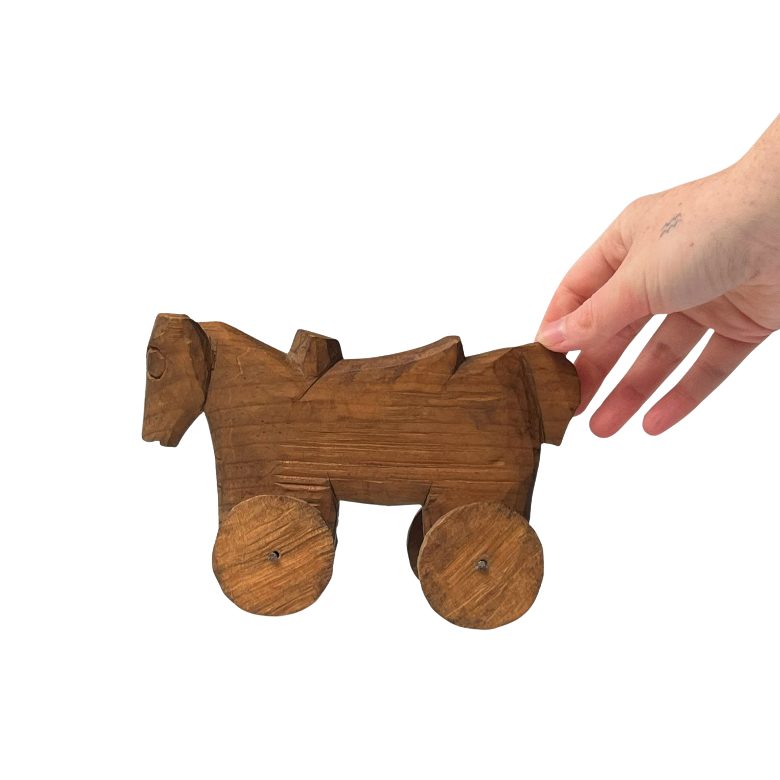 Vintage Handmade Wheeled Toy Horse