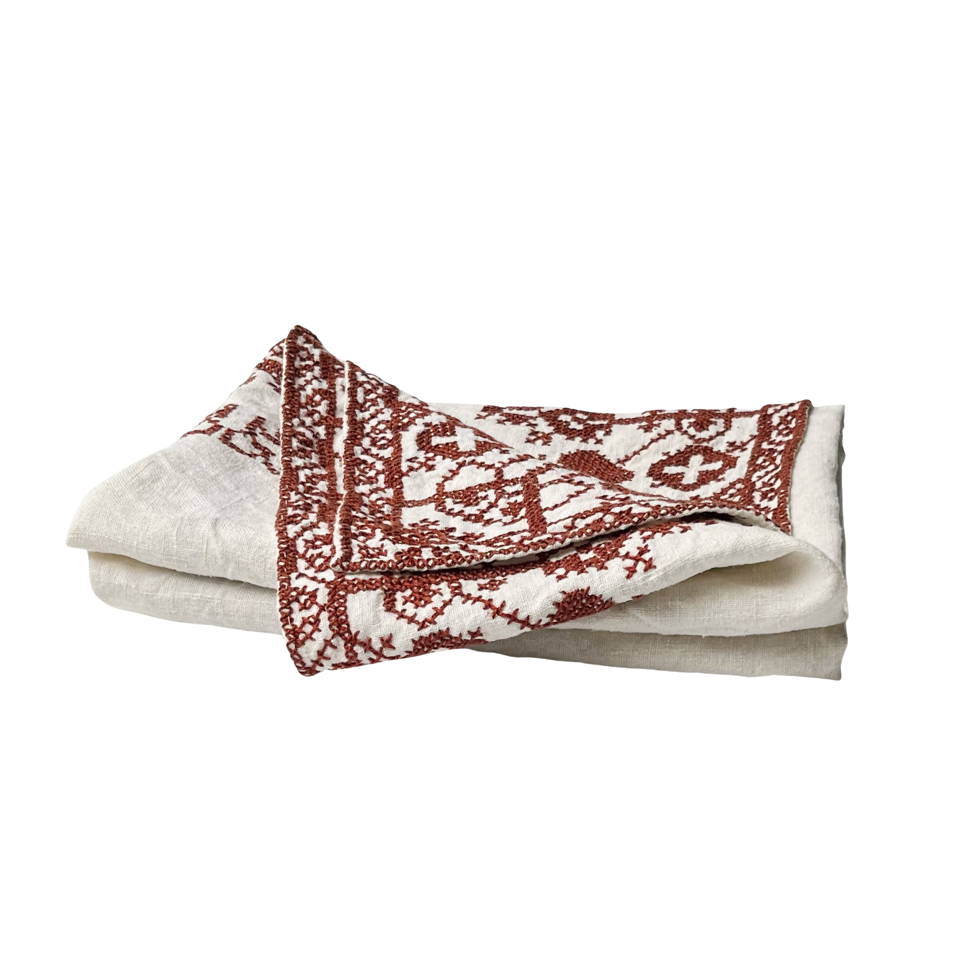 Vintage Embroidered Linen Cloth