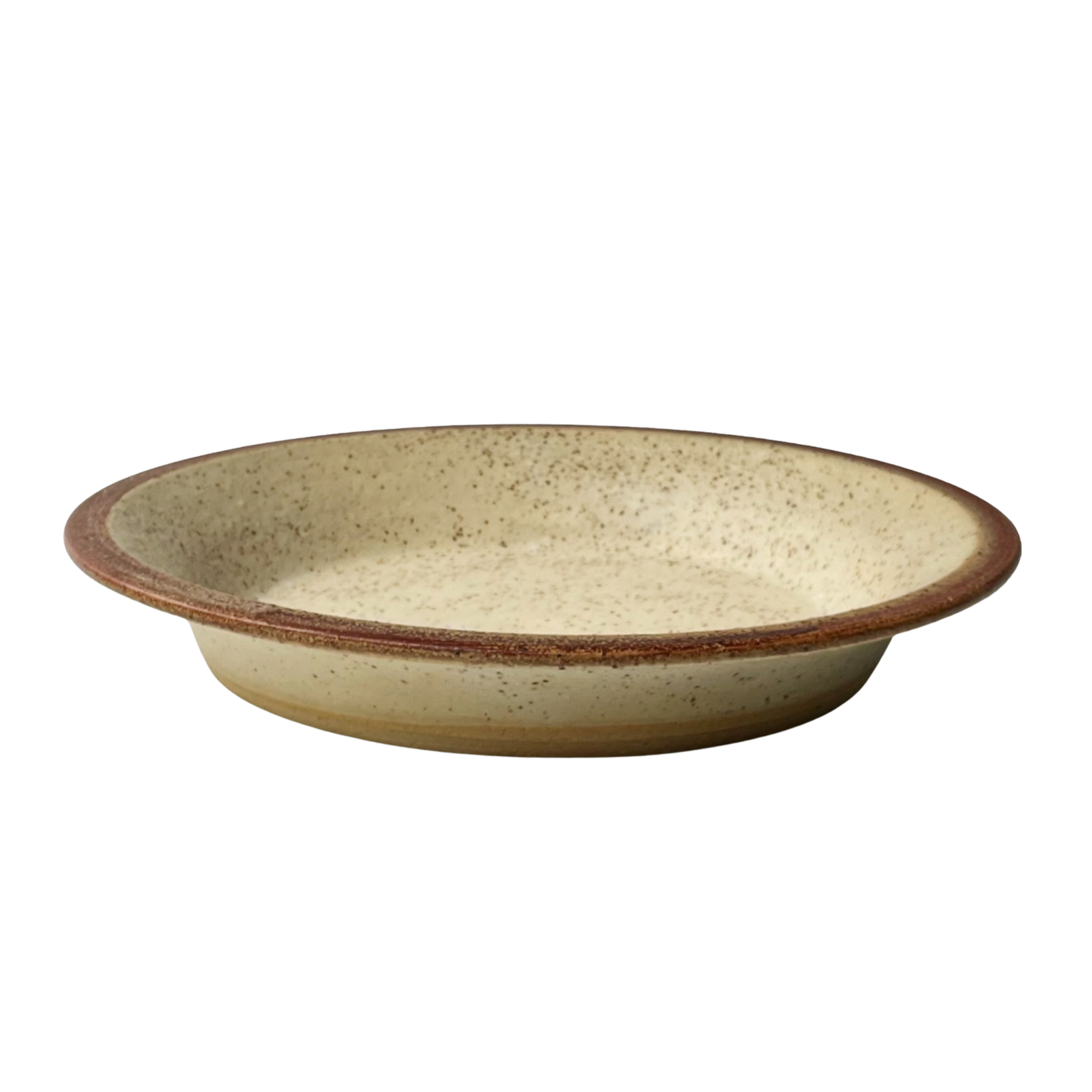 Vintage Handmade Stoneware Pie Dish