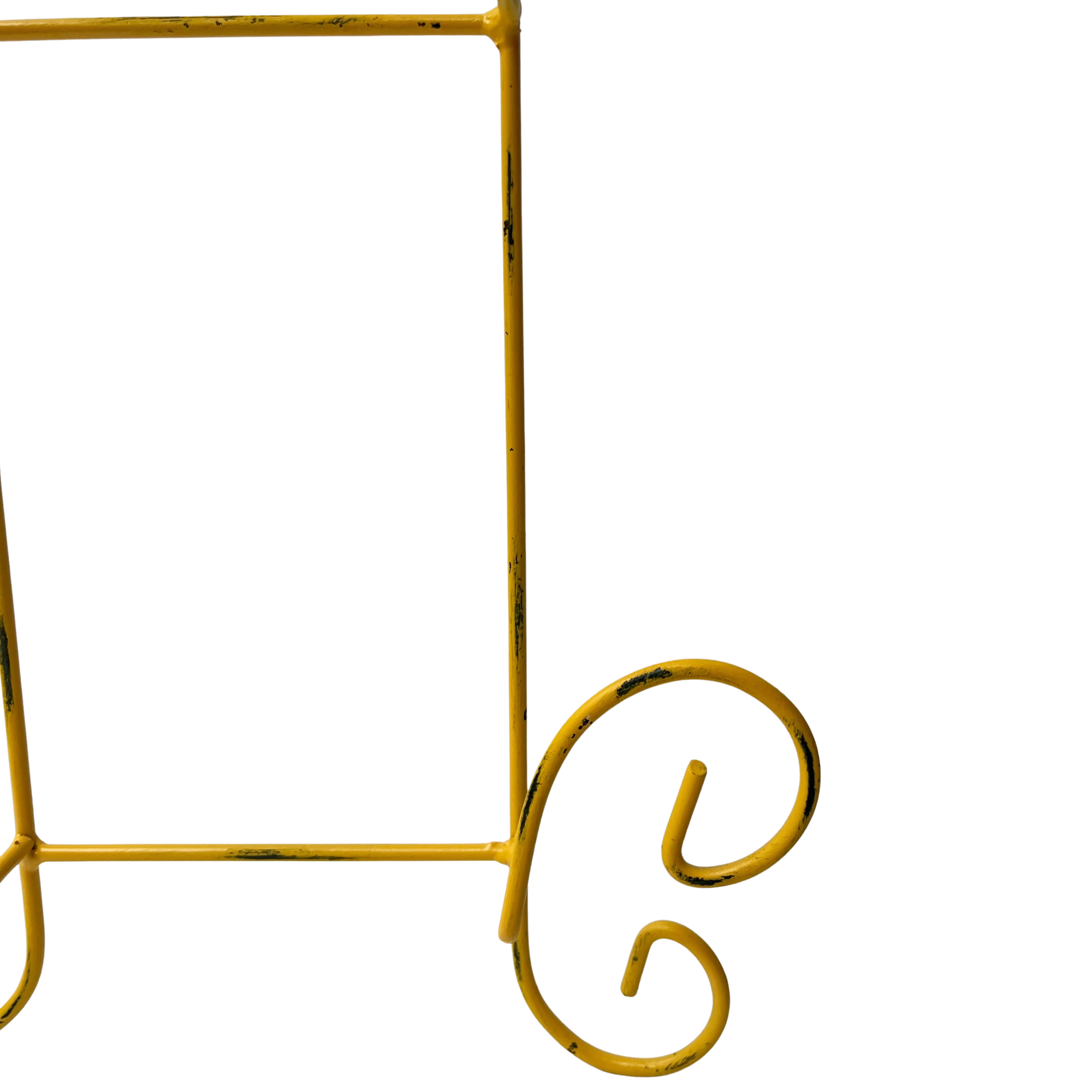 Vintage Yellow Wire Plate Rack