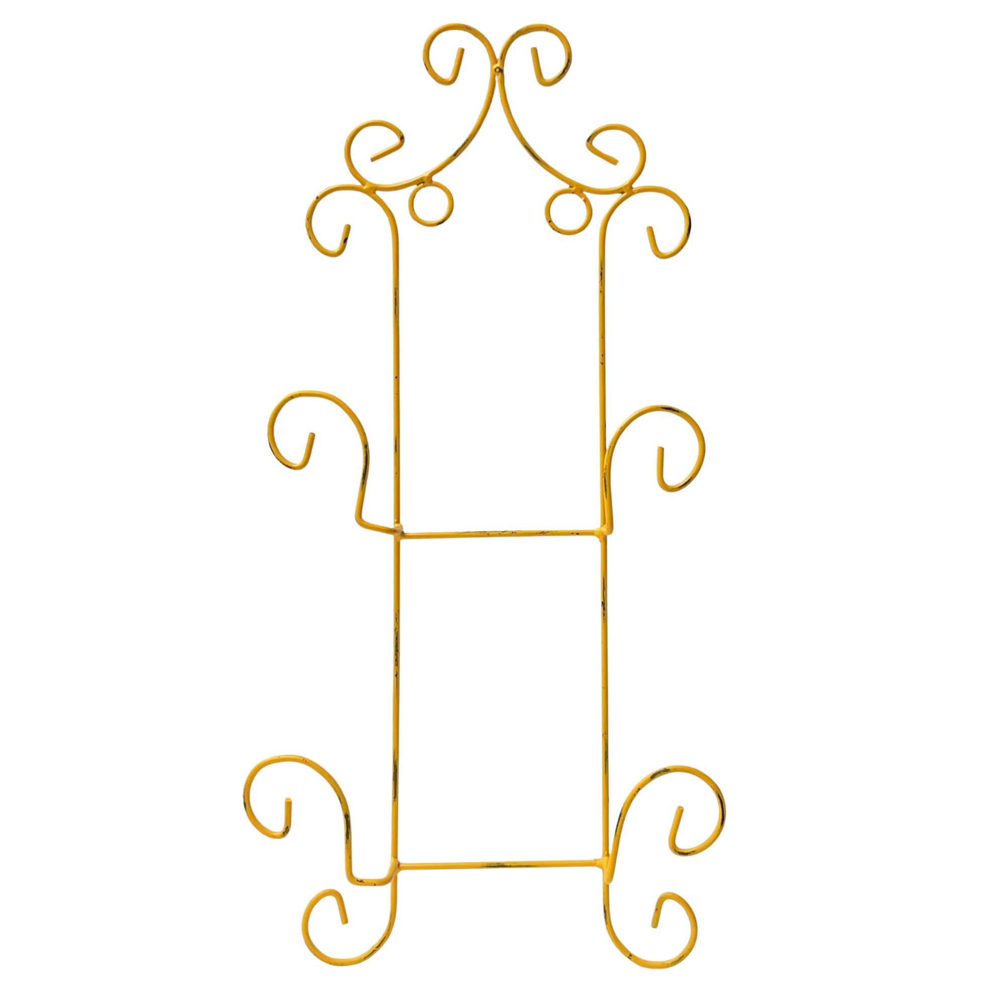 Vintage Yellow Wire Plate Rack