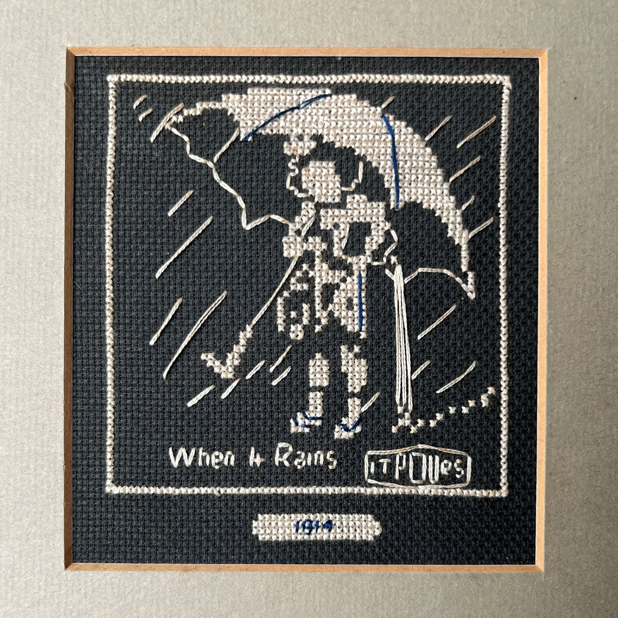 Vintage Morton Salt Needlepoint