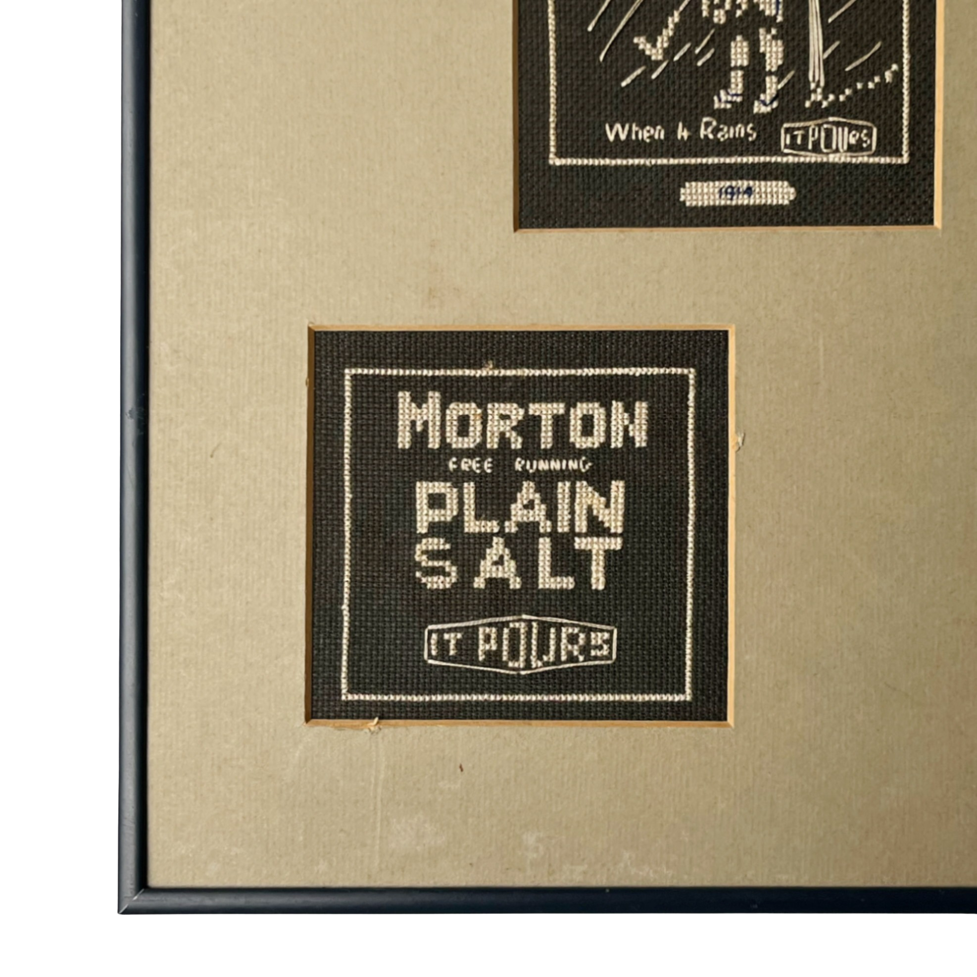 Vintage Morton Salt Needlepoint