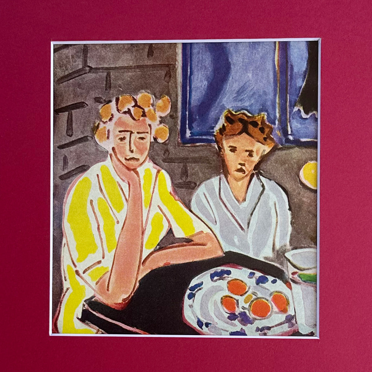 Vintage Mattise Print in Chrome Frame
