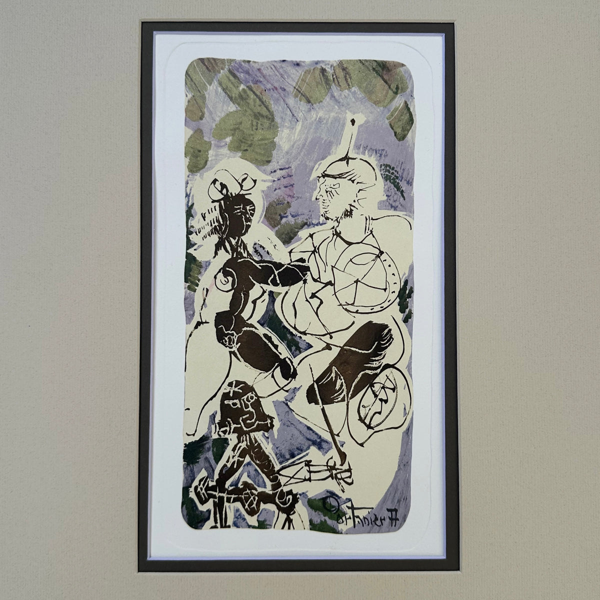 Vintage Original Print by Gilbert Portanier in Chrome Frame