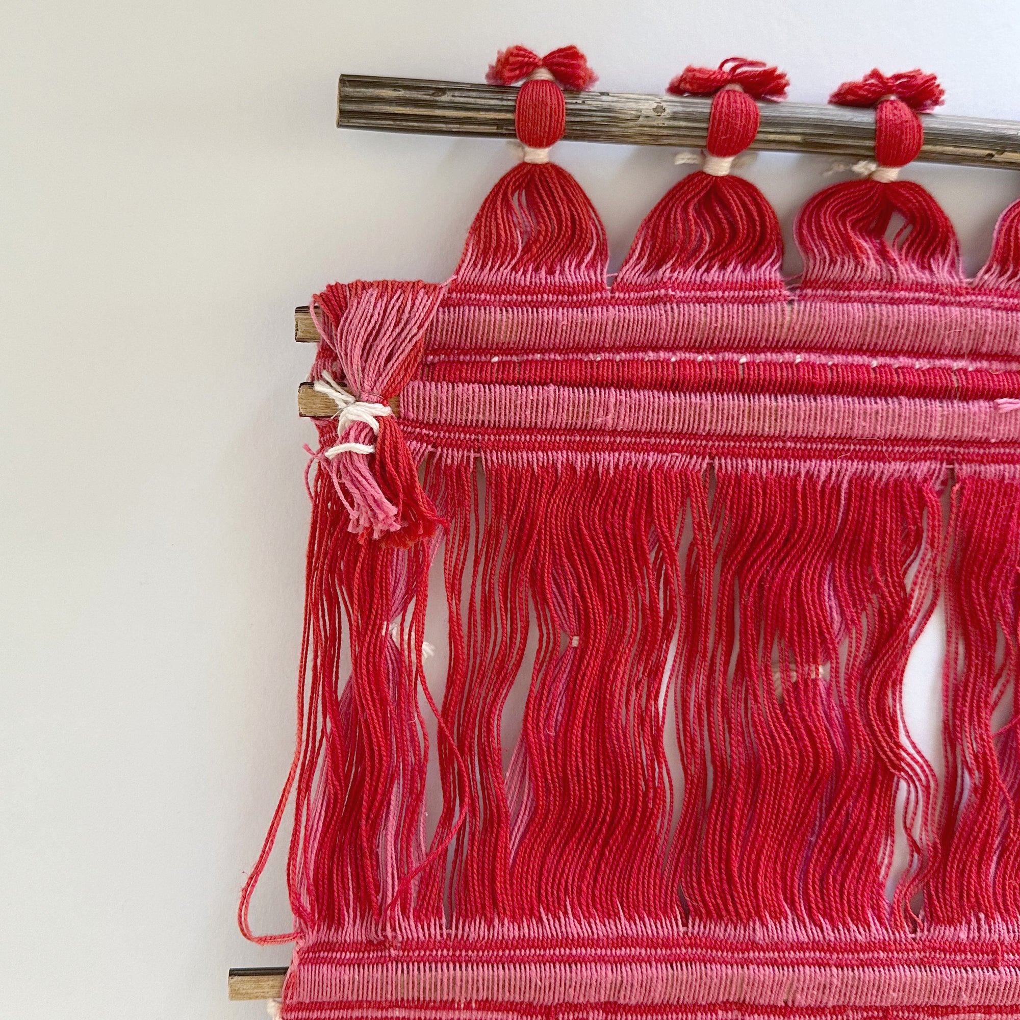 Vintage Red Doubleweave Wall Hanging