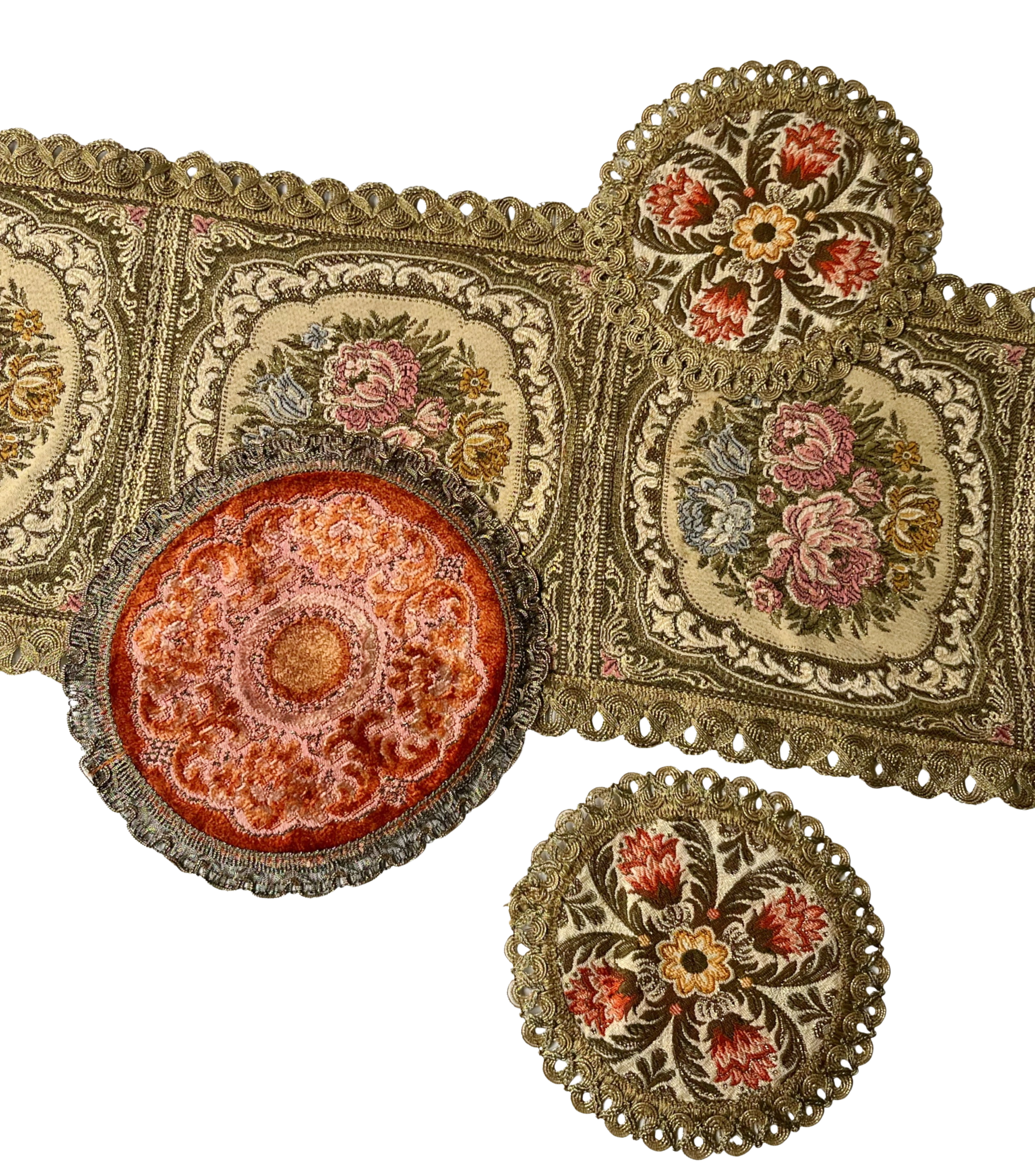 Vintage Wedgewood Table Runner and Doilies